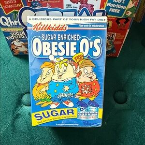Obesie O's Cereal Box popaganda Ron English
